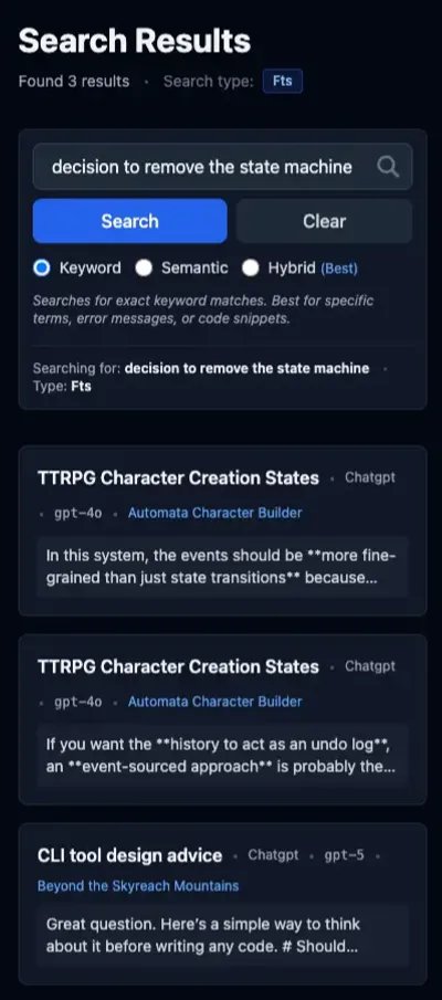 Keyword search results for the query "decision to remove the state machine"