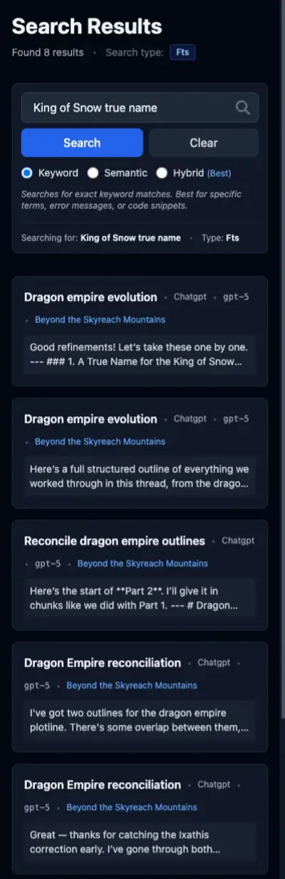 Keyword search results for the query "king of snow true name"